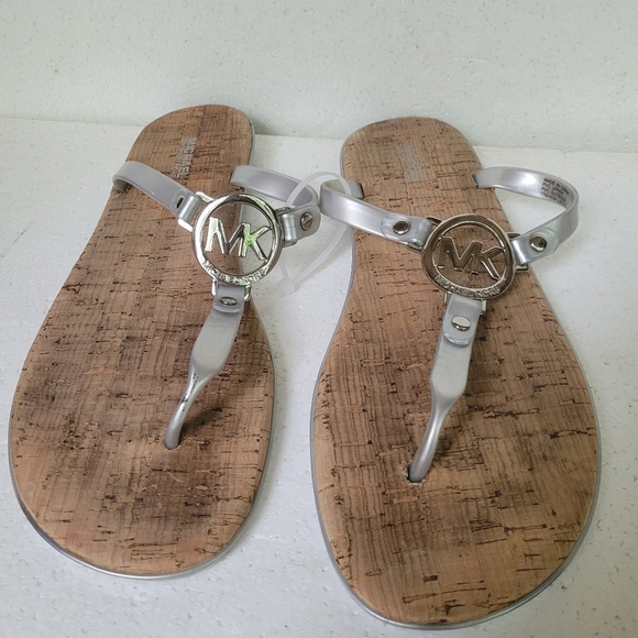 Michael Kors Silver Sandals - Picture 1 of 5